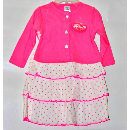 Ashleys' Baby girls 2-Piece Tiered dress & Bolero Set 